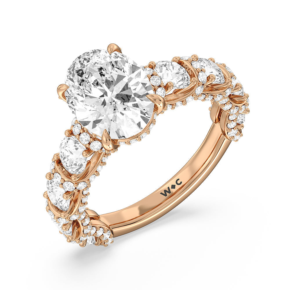 Oval Cut The Fulton Ring (E+ VVS+) with Lab Grown Diamond in 14KT Rose Gold view 4
