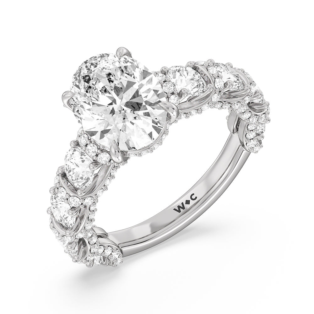 Oval Cut The Fulton Ring (E+ VVS+) with Lab Grown Diamond in 14KT Platinum view 4
