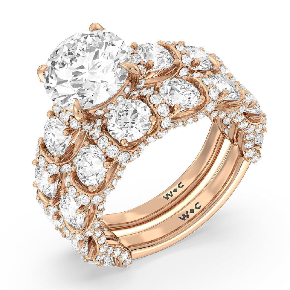 The Fulton Ring with Radiant Cut Diamond in 14KT Rose Gold view 7
