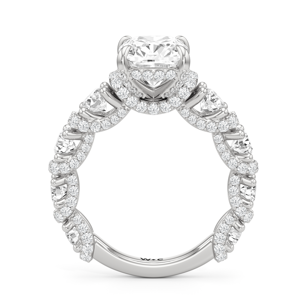 Elongated Cushion Cut The Fulton Ring with Lab Grown Diamond in 14KT Platinum view 6
