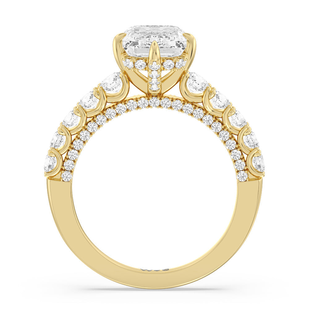 Round Cut The Fifth Avenue Ring (E+ VVS+) with Lab Grown Diamond in 14KT Yellow Gold view 4
