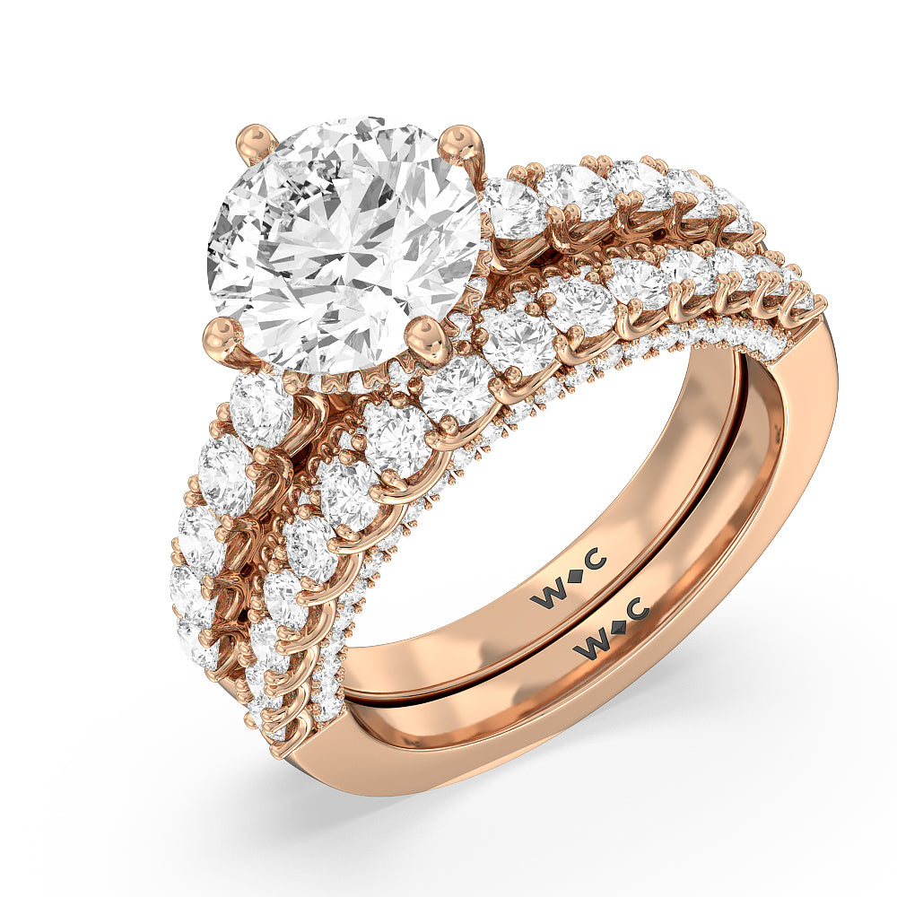 The Fifth Avenue Ring with Oval Cut Diamond in 14KT Rose Gold view 6
