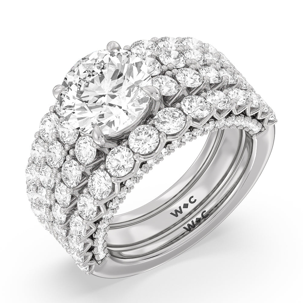 The Astor Ring with Oval Cut Diamond in 14KT White & Rose Gold view 4
