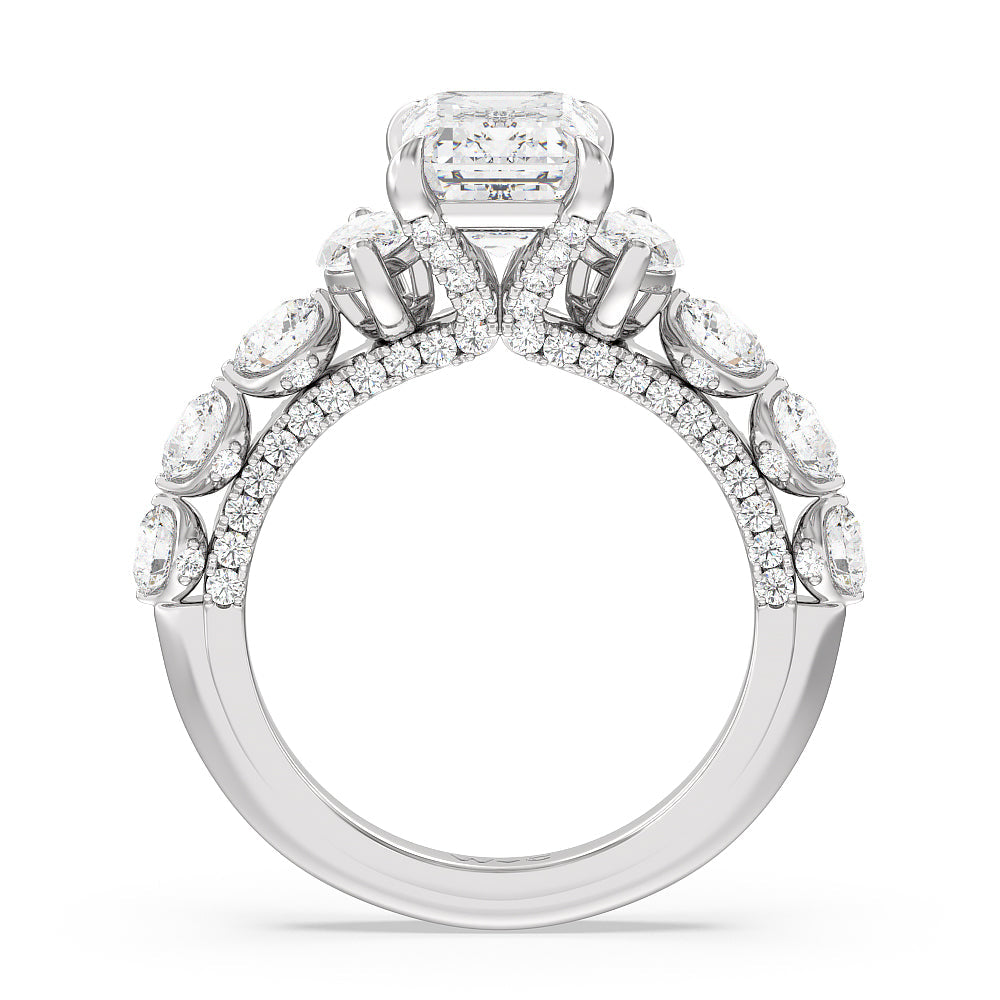 Emerald Cut The St. Regis Ring (E+ VVS+) with Lab Grown Diamond in 14KT Platinum view 2
