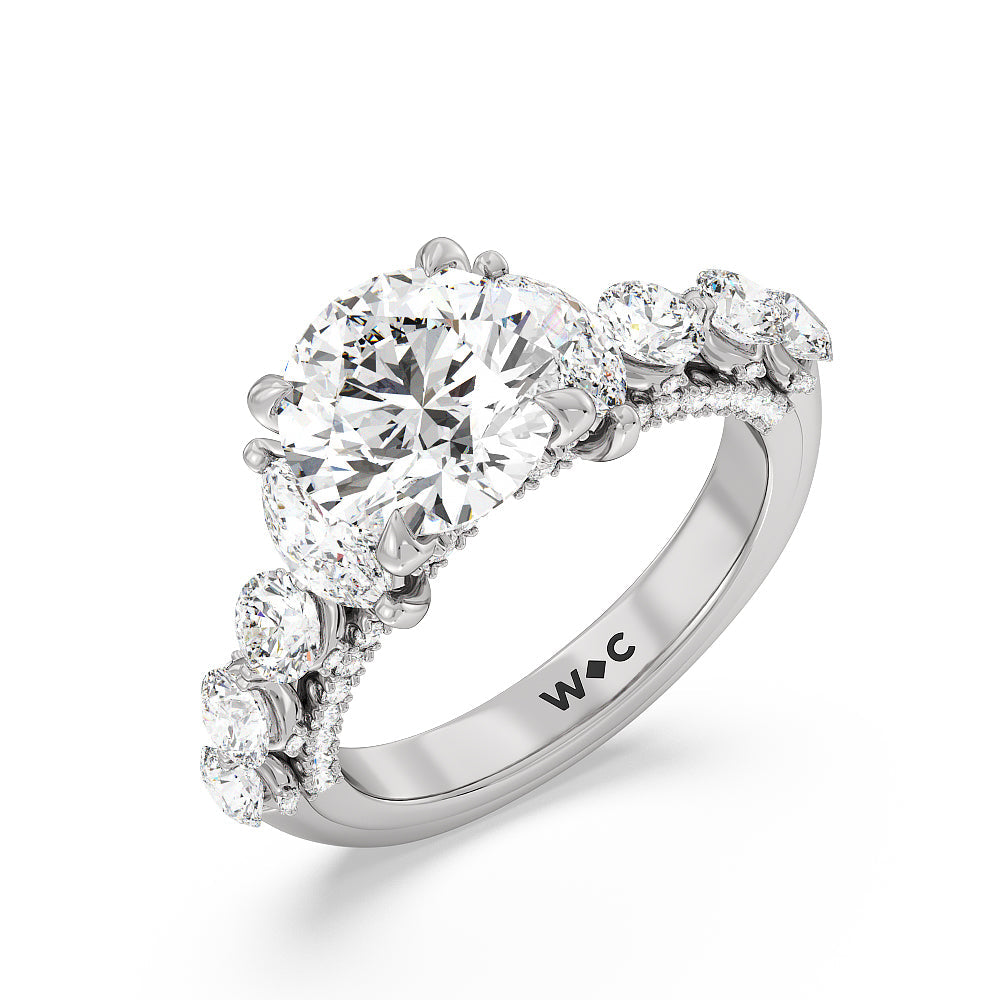 Round Cut The St. Regis Ring (E+ VVS+) with Lab Grown Diamond in 14KT Platinum view 3
