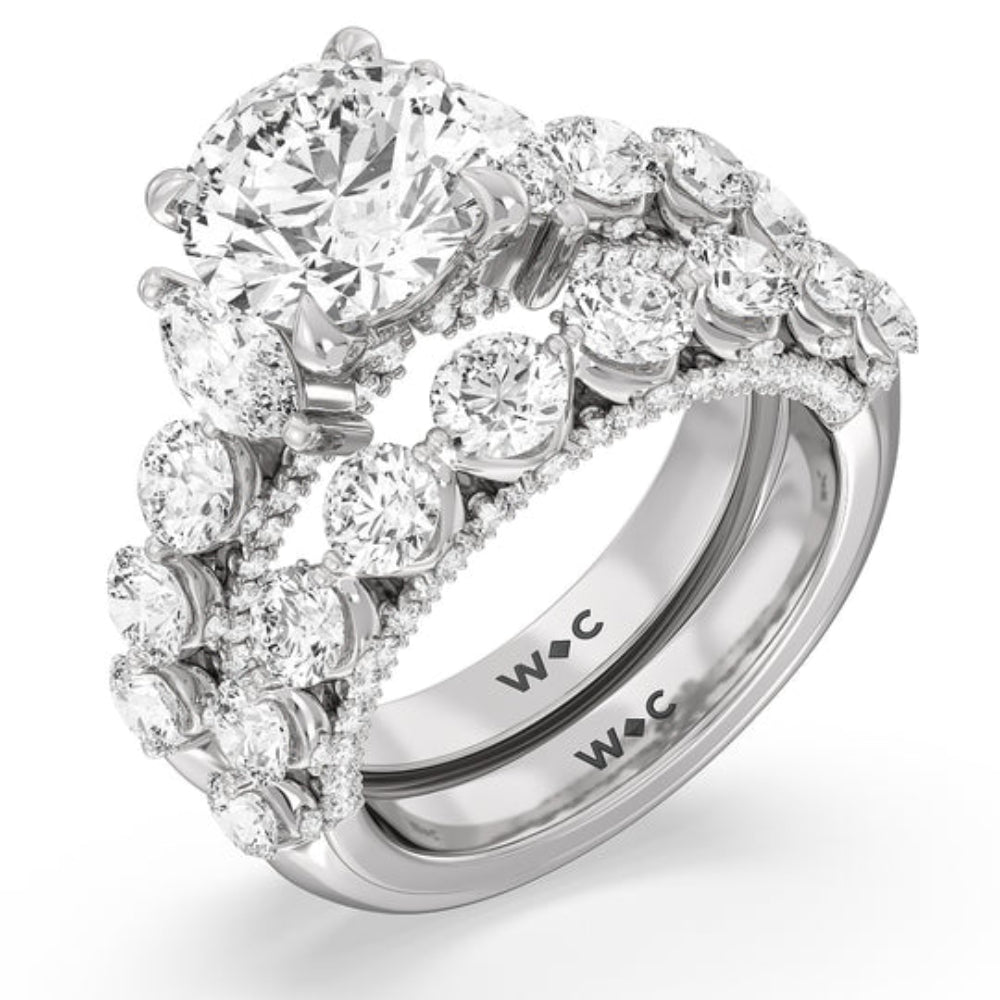 The St. Regis Ring with Oval Cut Diamond in 14KT White & Rose Gold view 4
