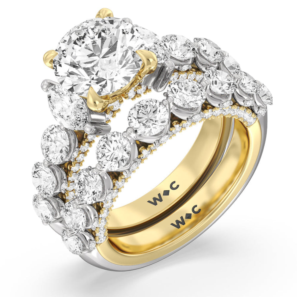 The St. Regis Ring with Oval Cut Diamond in 14KT White & Rose Gold view 5
