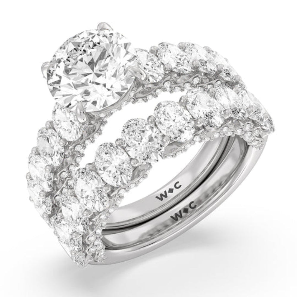 The Roosevelt Ring with Oval Cut Diamond in 14KT Rose Gold view 5
