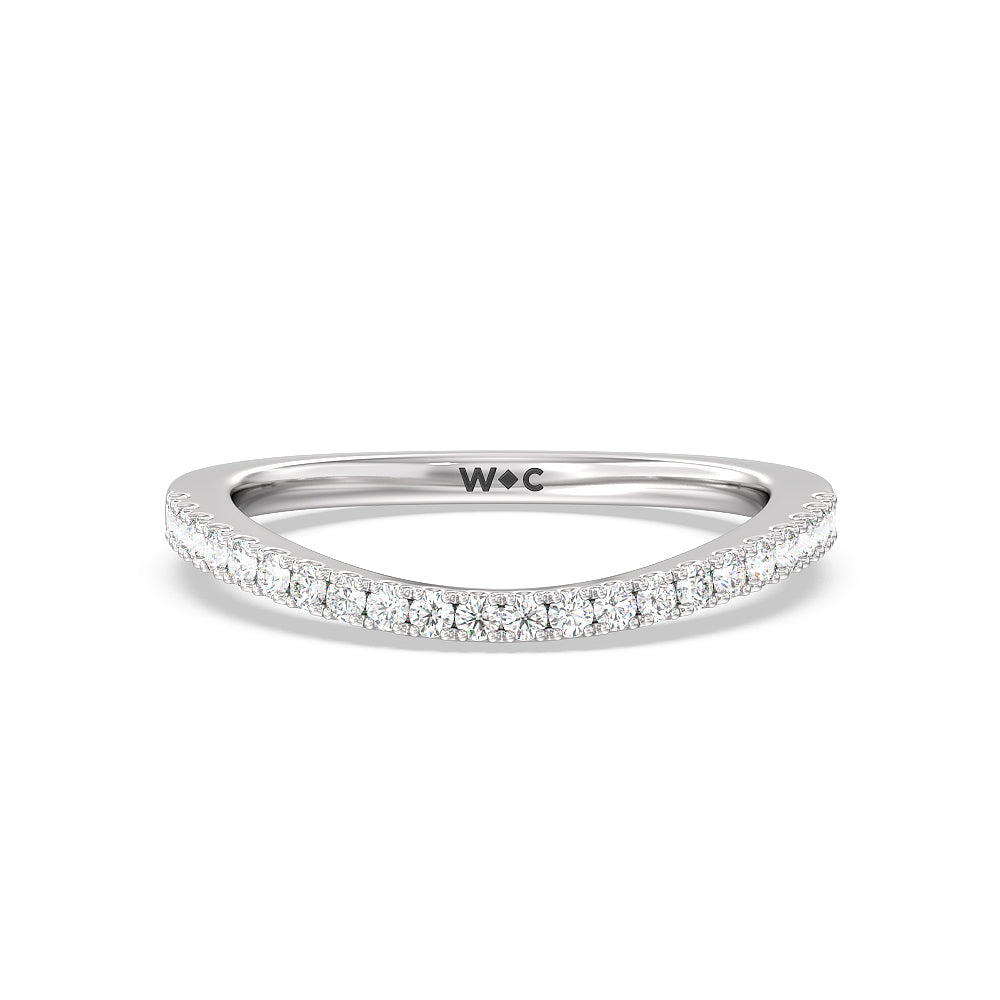 The Whitney Diamond Band with Platinum Cut Diamond in 14KT Platinum view 1
