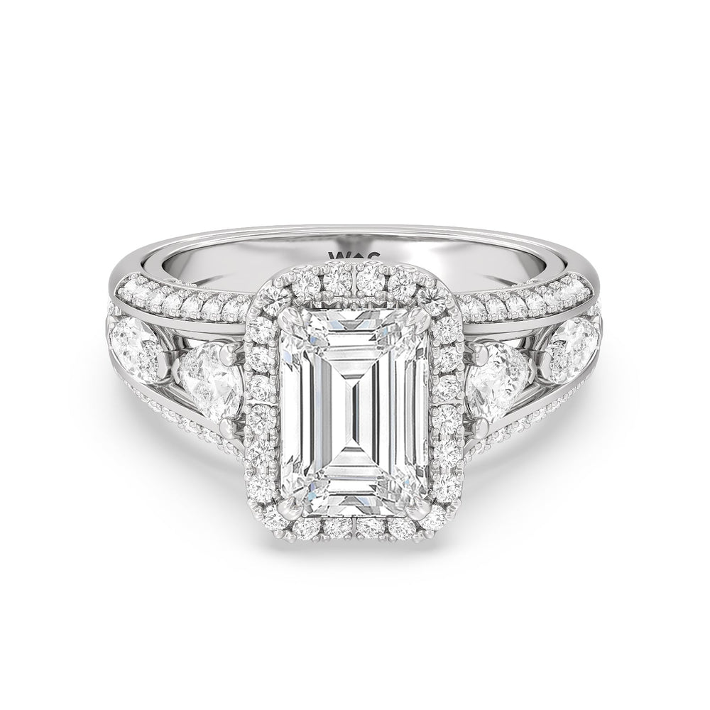 8 7 8 CTW Cushion Cut The Apollo Ring 14kt White Gold by with Clarity