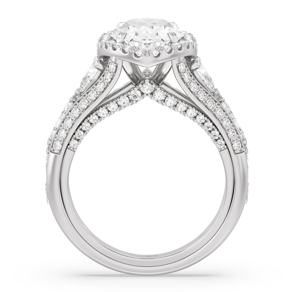 Oval Cut The Apollo Ring (E+ VVS+) with Lab Grown Diamond in 14KT Platinum view 3
