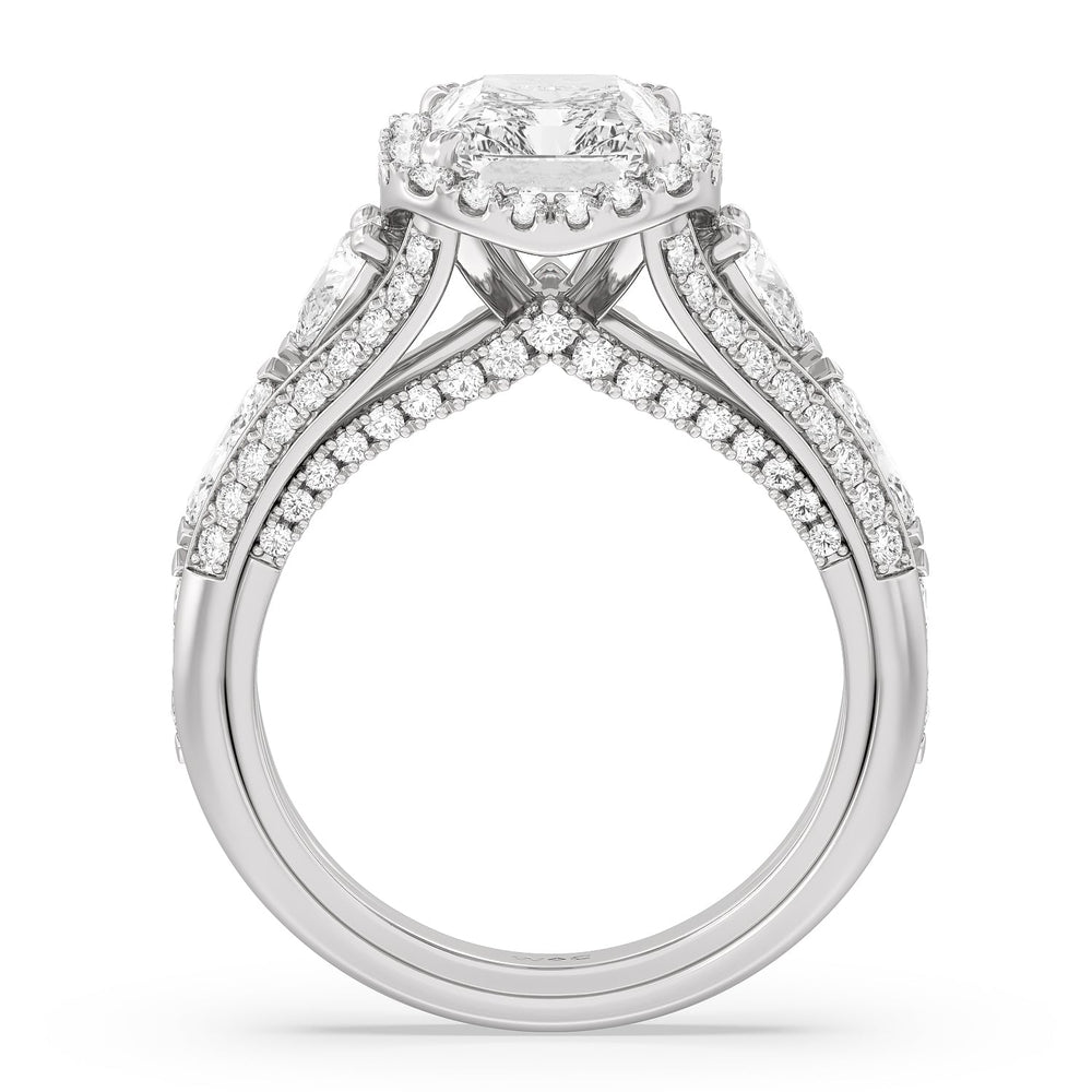Radiant Cut The Apollo Ring (E+ VVS+) with Lab Grown Diamond in 14KT Platinum view 2
