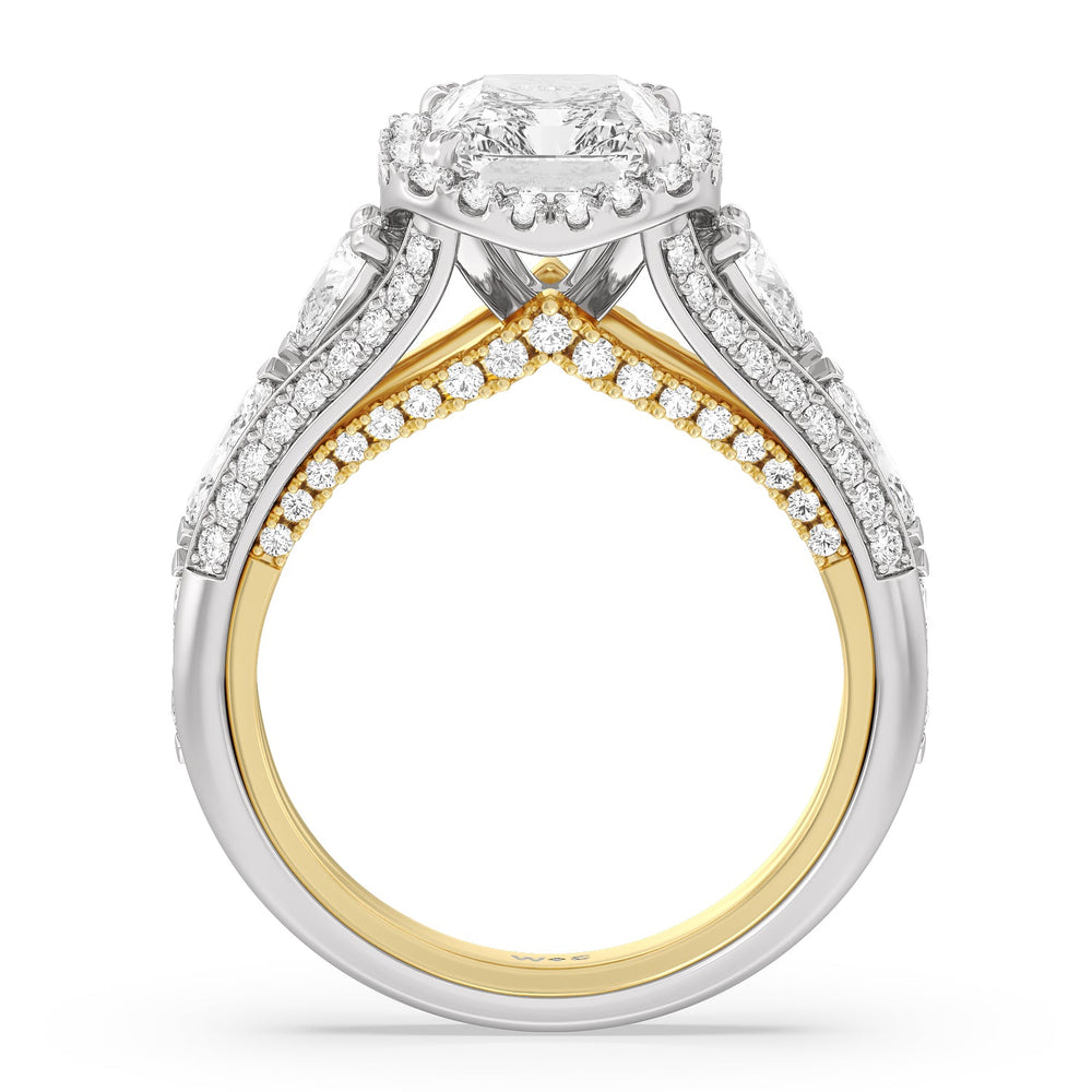 Radiant Cut The Apollo Ring (E+ VVS+) with Lab Grown Diamond in 14KT White & Yellow Gold view 2

