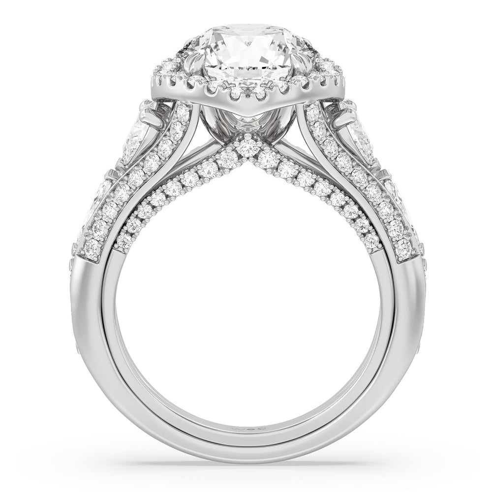 Round Cut The Apollo Ring (E+ VVS+) with Lab Grown Diamond in 14KT Platinum view 3
