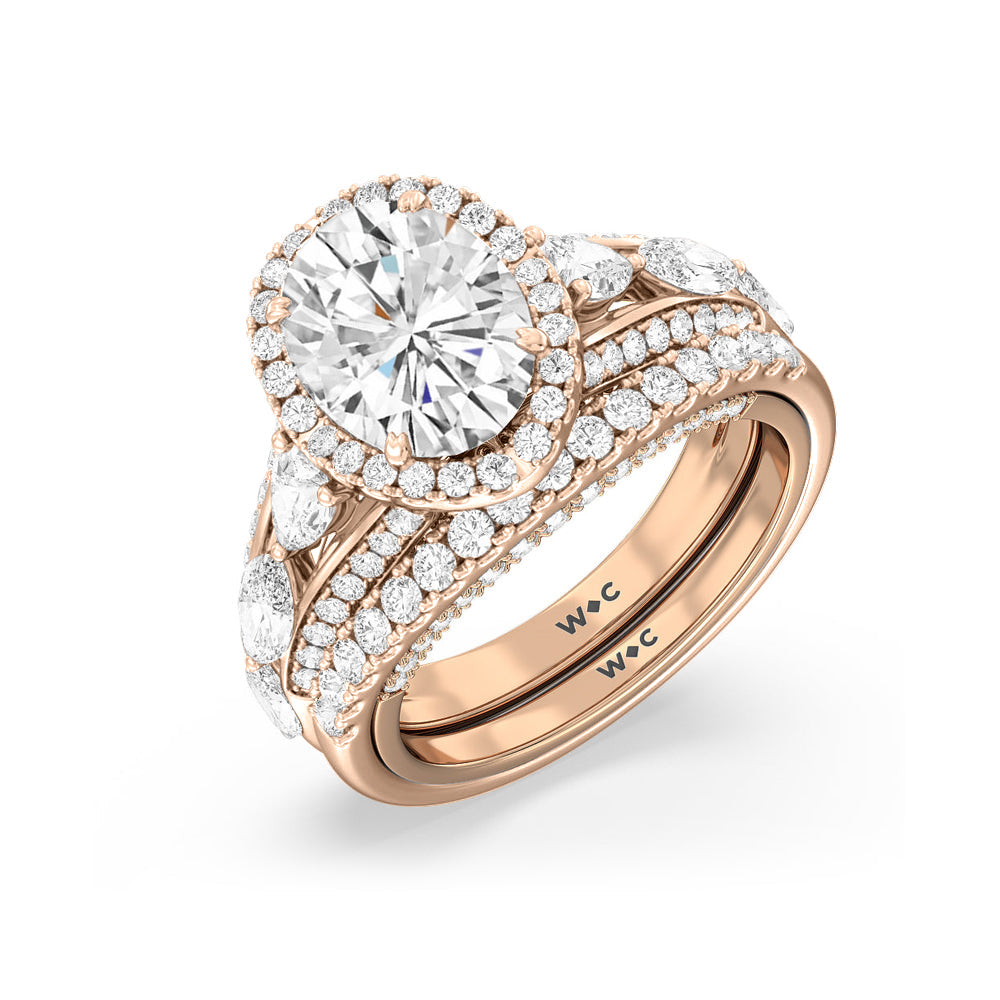 The Apollo Ring with Radiant Cut Diamond in 14KT Rose Gold view 5
