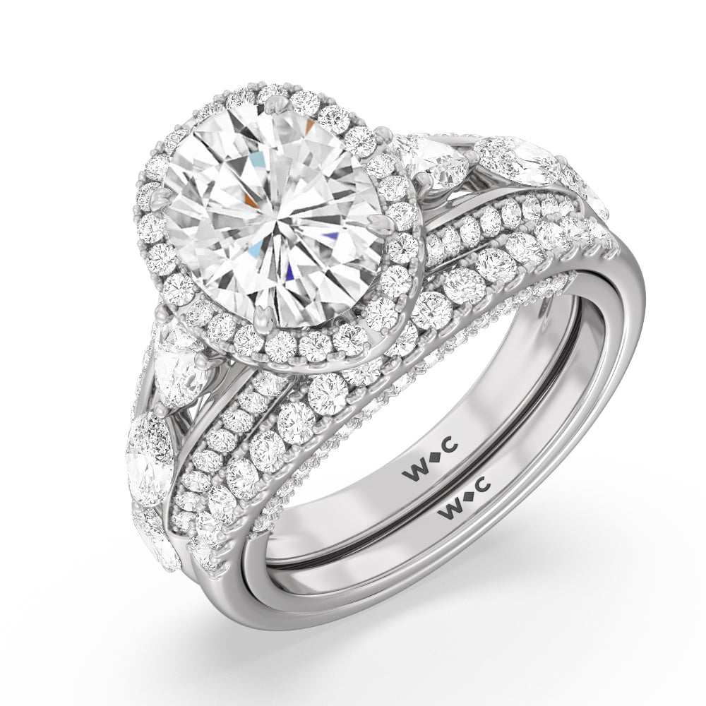 Cushion Cut The Apollo Ring (E+ VVS+) with Lab Grown Diamond in 14KT Platinum view 4
