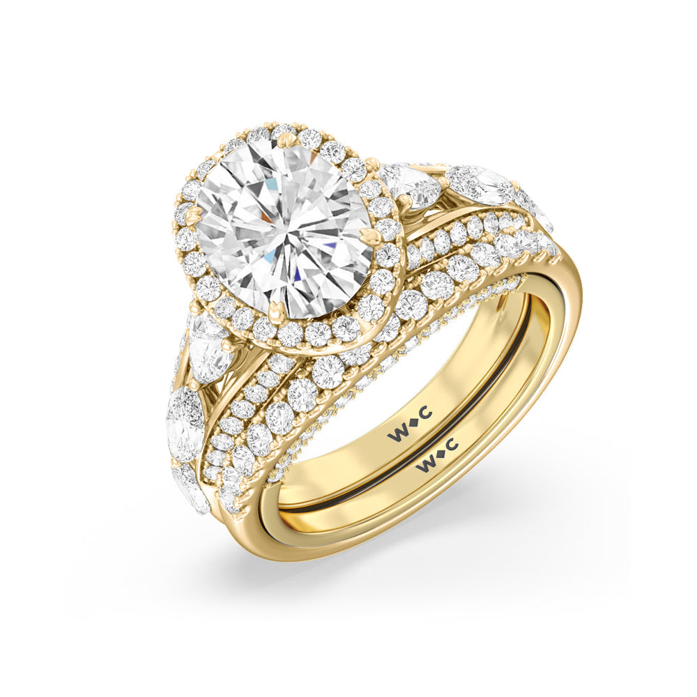 The Apollo Ring with Round Cut Diamond in 14KT Yellow Gold view 5
