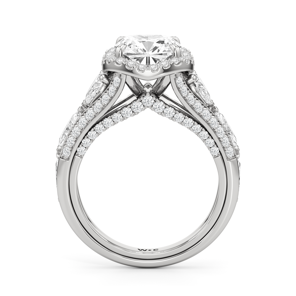 The Apollo Ring with Cushion Cut Diamond in 14KT Platinum view 3
