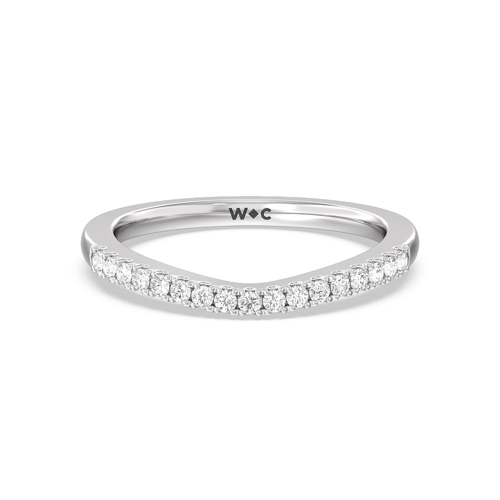 The Greenwich Village Band with Platinum Cut Diamond in 14KT Platinum view 1
