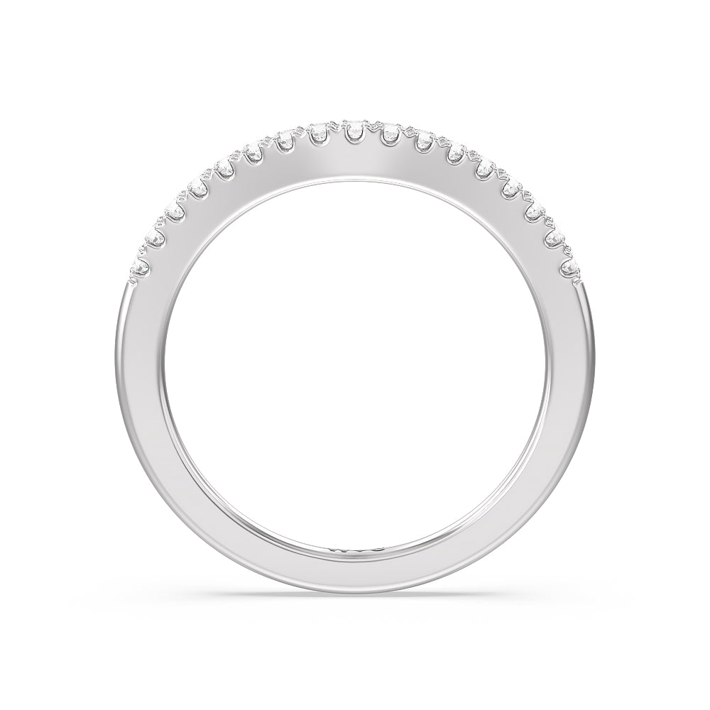 The Greenwich Village Band with Platinum Cut Diamond in 14KT Platinum view 2
