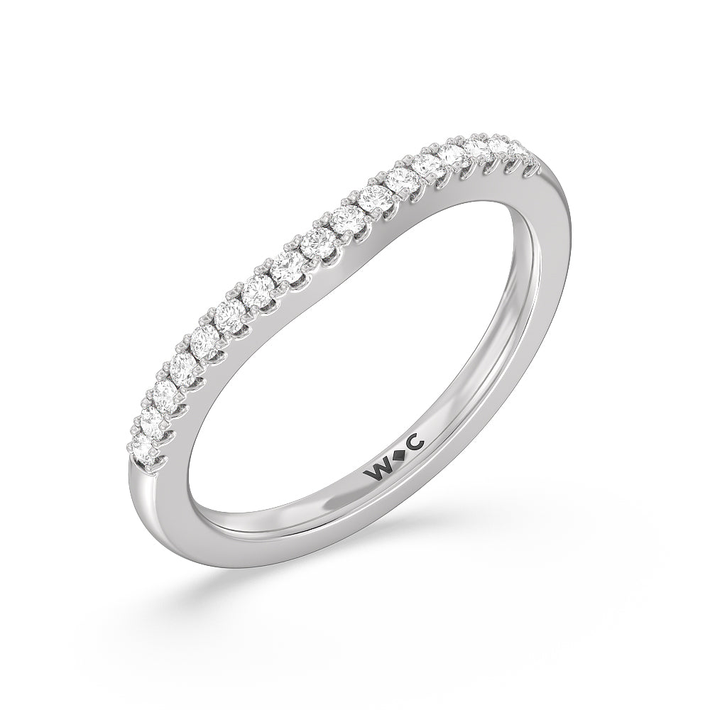 The Greenwich Village Band with Platinum Cut Diamond in 14KT Platinum view 4

