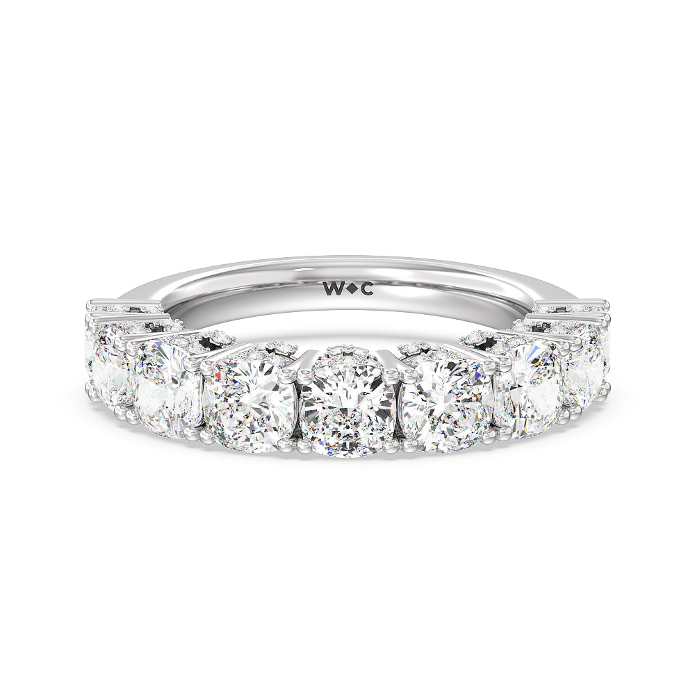 The Manhattan Band with Platinum Cut Diamond in 14KT Platinum view 1
