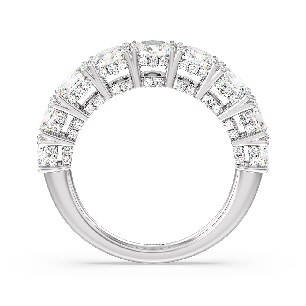 The Manhattan Band with Platinum Cut Diamond in 14KT Platinum view 2
