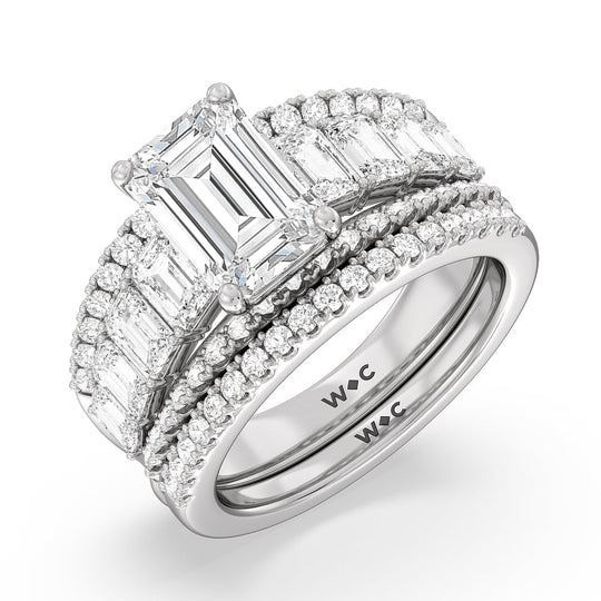 Oval Cut The Skyline Ring with Lab Grown Diamond in 14KT White & Rose Gold view 4
