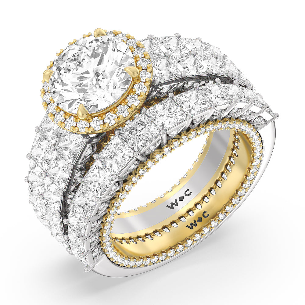 The Rockefeller Ring with Oval Cut Diamond in 14KT White & Rose Gold view 5

