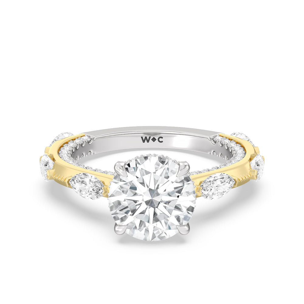 Diamond studded engagement ring Clearance