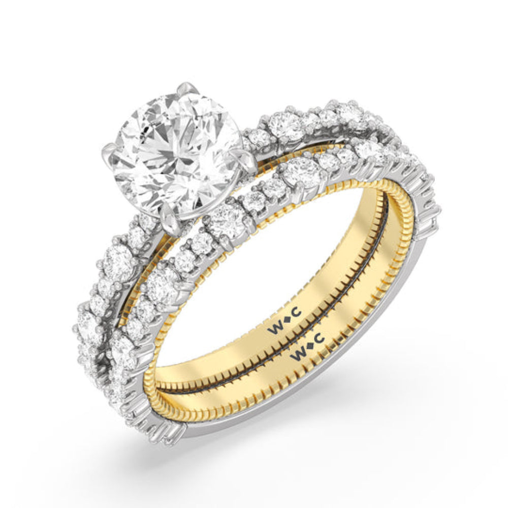 Oval Cut Celestia Milgrain Engagement Ring with Lab Grown Diamond in 14KT Platinum view 5
