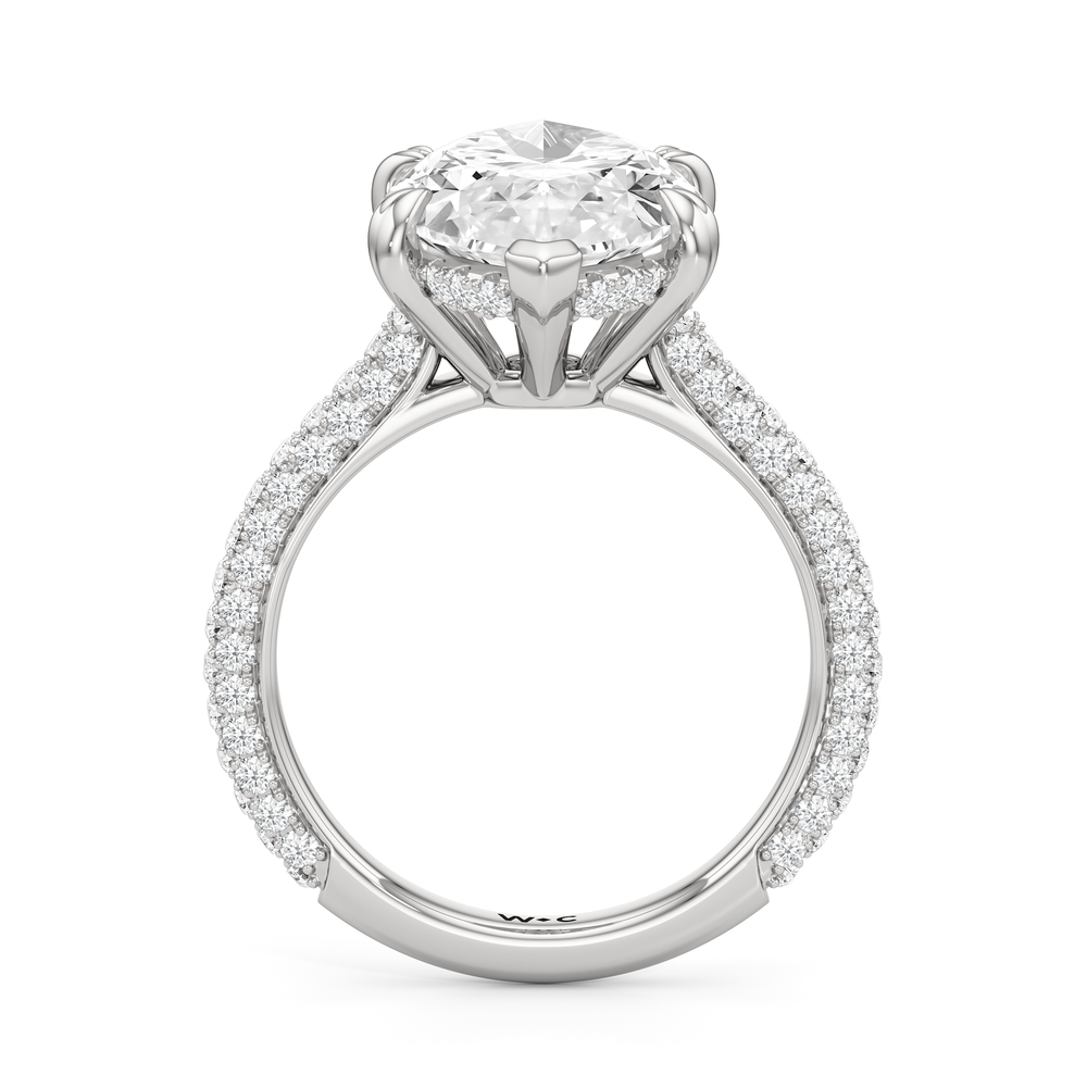 The Windsor Ring with Marquise Cut Diamond in 14KT Platinum view 6

