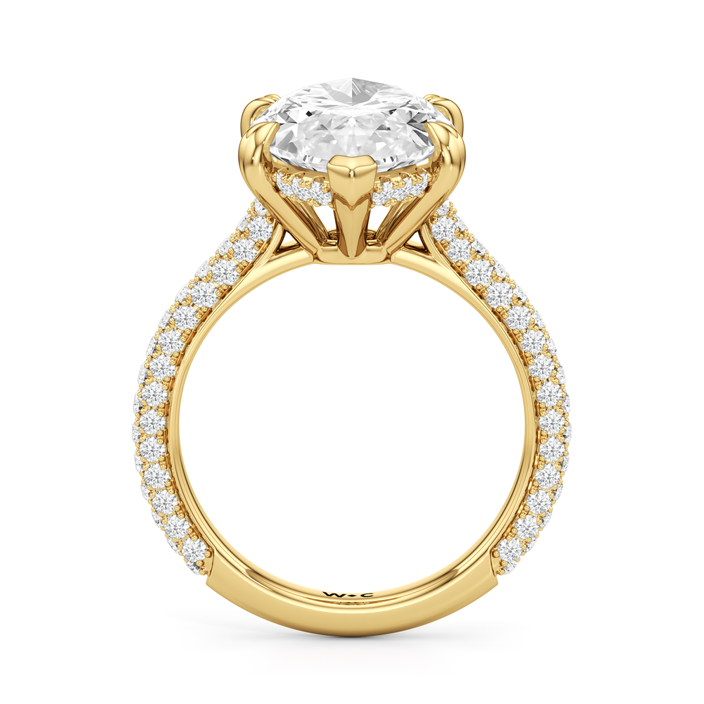 The Windsor Ring with Marquise Cut Diamond in 14KT Yellow Gold view 6

