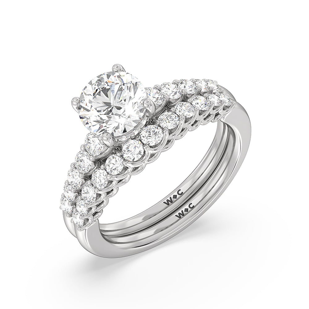 Oval Cut Galleria Open Work Side Stone & Hidden Halo Engagement Ring with Lab Grown Diamond in 14KT Rose Gold view 4
