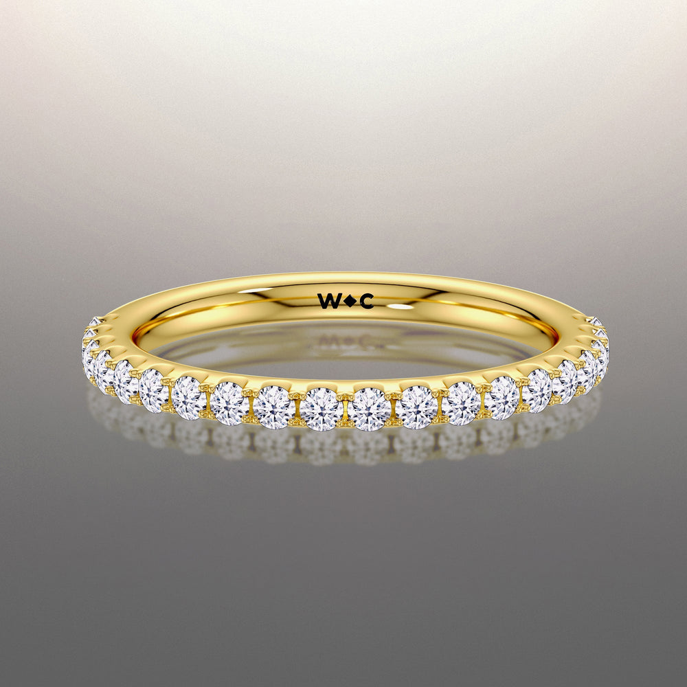 The Cassatt Wedding Band with 18KT Yellow Gold Cut Diamond in 14KT Yellow Gold view 2
