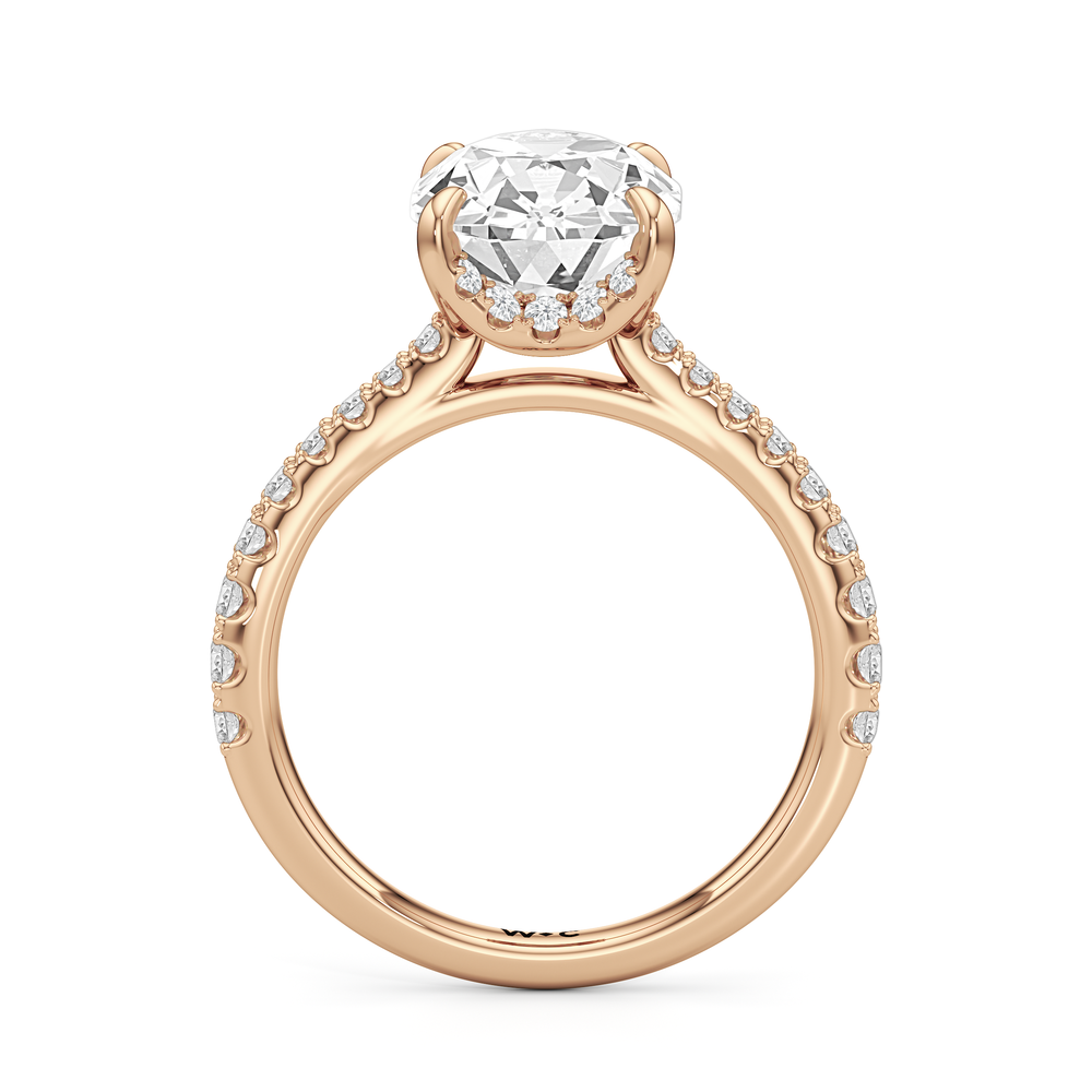 Antique Cushion Cut The Cassatt Ring with Lab Grown Diamond in 14KT Rose Gold view 5
