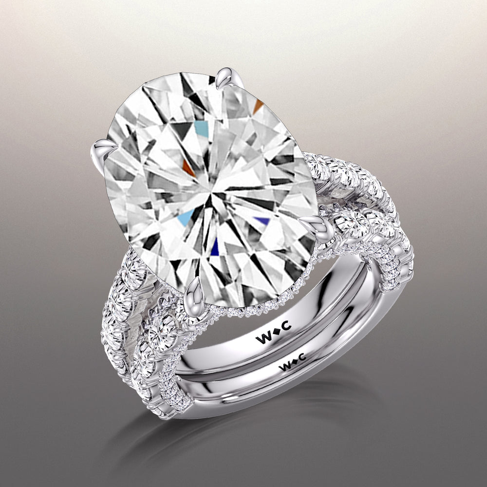 The Klimt Wedding Band with Platinum Cut Diamond in 14KT Platinum view 3
