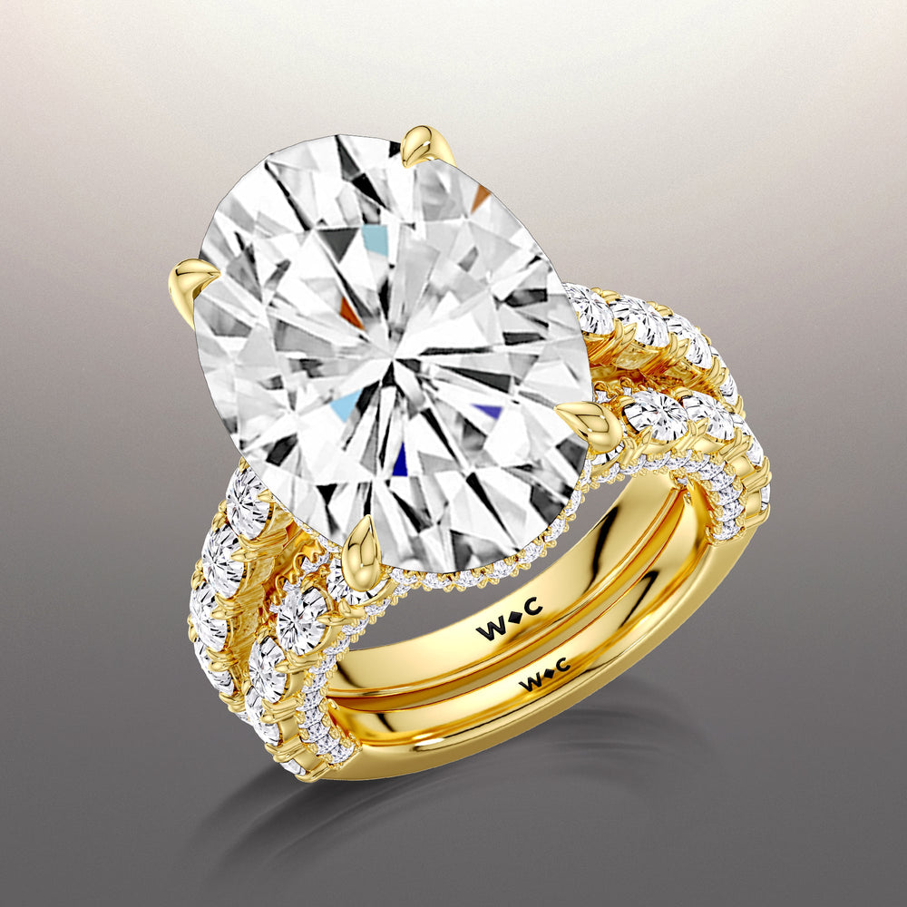 The Klimt Wedding Band with 18KT Yellow Gold Cut Diamond in 14KT Yellow Gold view 3
