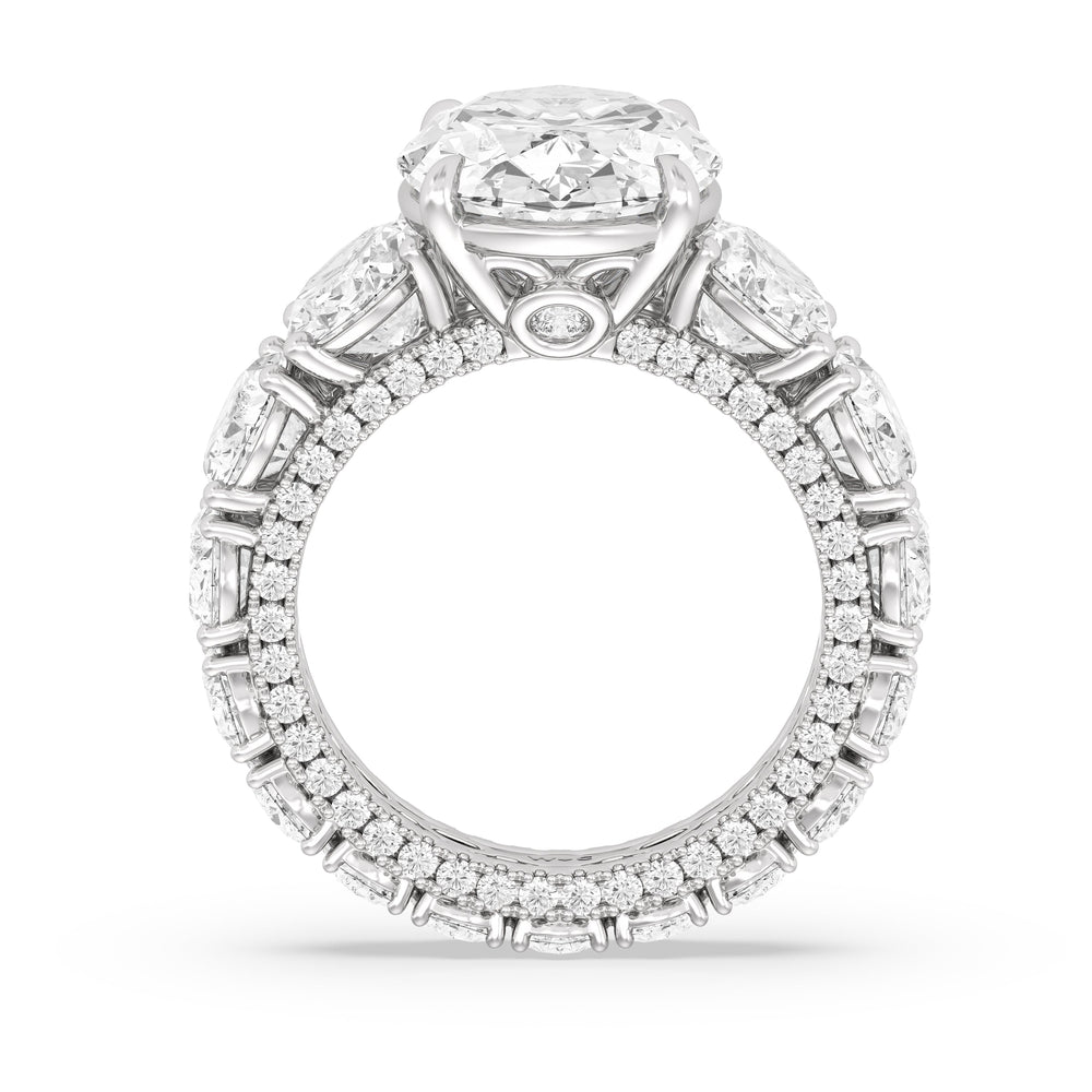 The Broome Ring with Oval Cut Diamond in 14KT Platinum view 2
