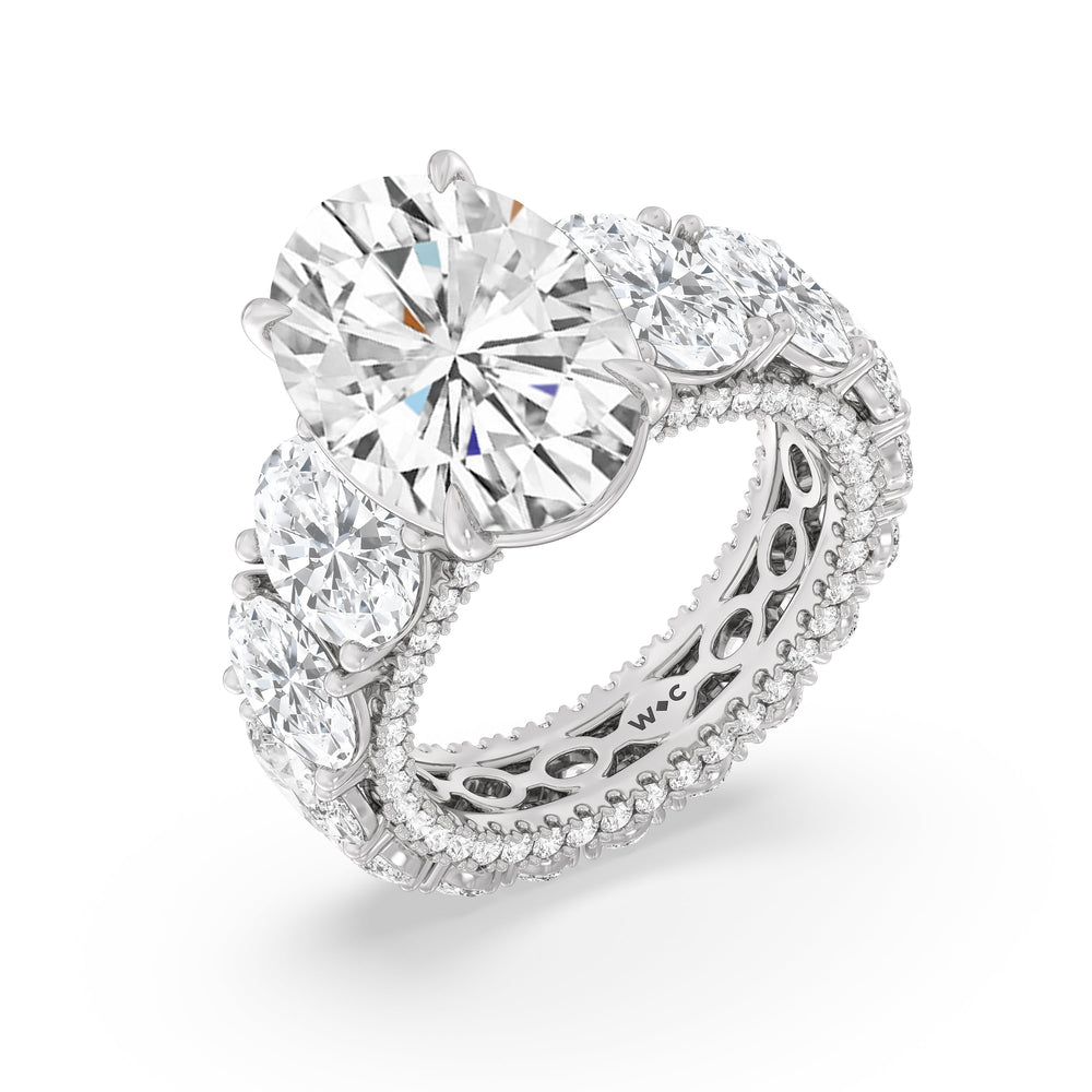 The Broome Ring with Oval Cut Diamond in 14KT Platinum view 3
