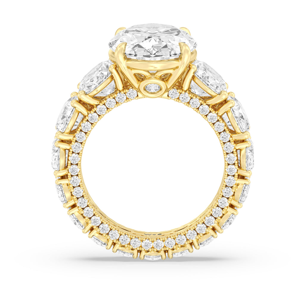The Broome Ring with Oval Cut Diamond in 14KT Yellow Gold view 2
