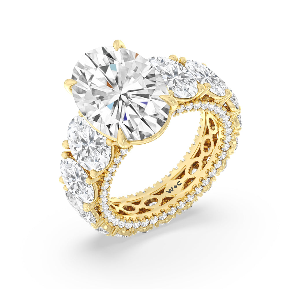 The Broome Ring with Oval Cut Diamond in 14KT Yellow Gold view 3
