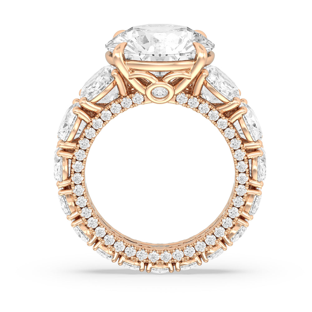 The Broome Ring with Round Cut Diamond in 14KT Rose Gold view 2

