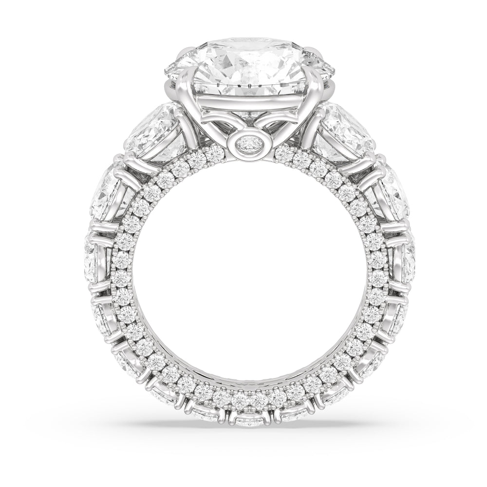 The Broome Ring with Round Cut Diamond in 14KT Platinum view 2

