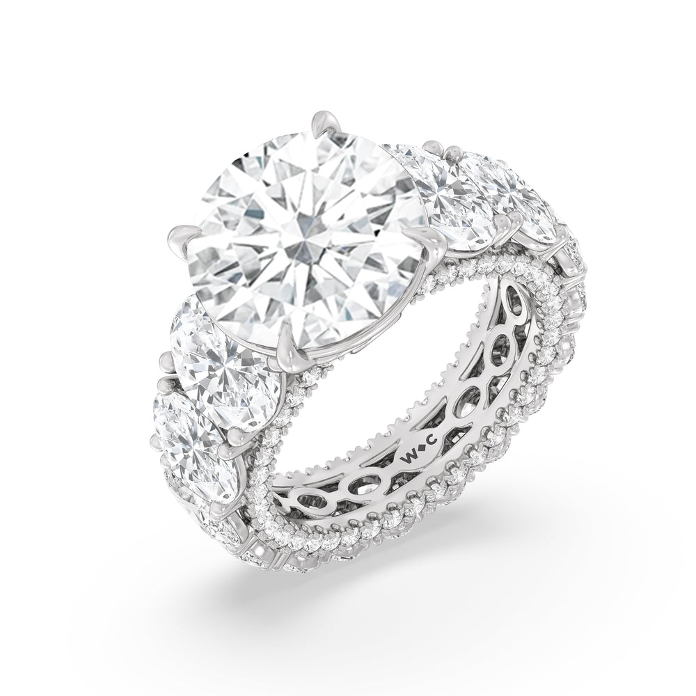 The Broome Ring with Round Cut Diamond in 14KT Platinum view 3
