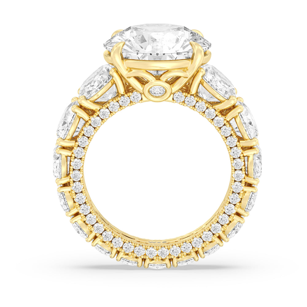 The Broome Ring with Round Cut Diamond in 14KT Yellow Gold view 2
