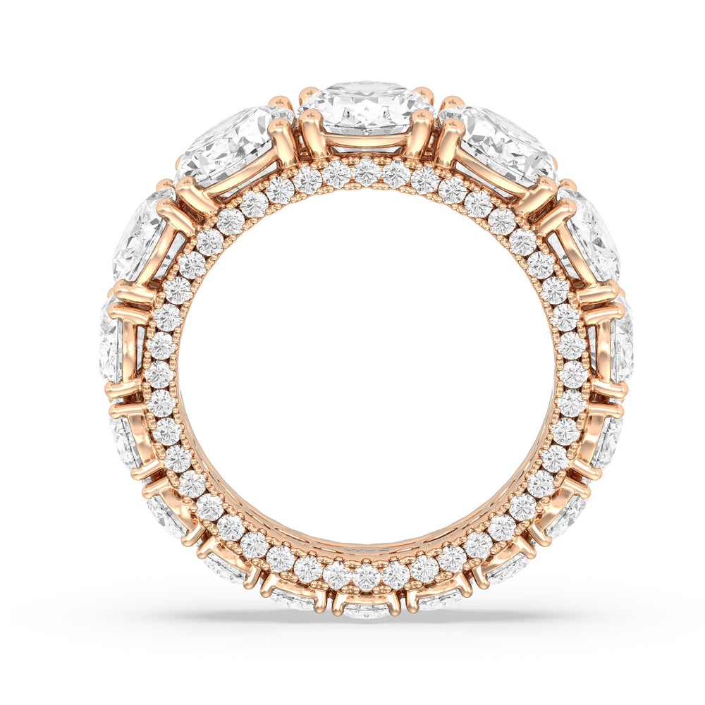 The Broome Diamond Band with 18KT Rose Gold Cut Diamond in 14KT Rose Gold view 2
