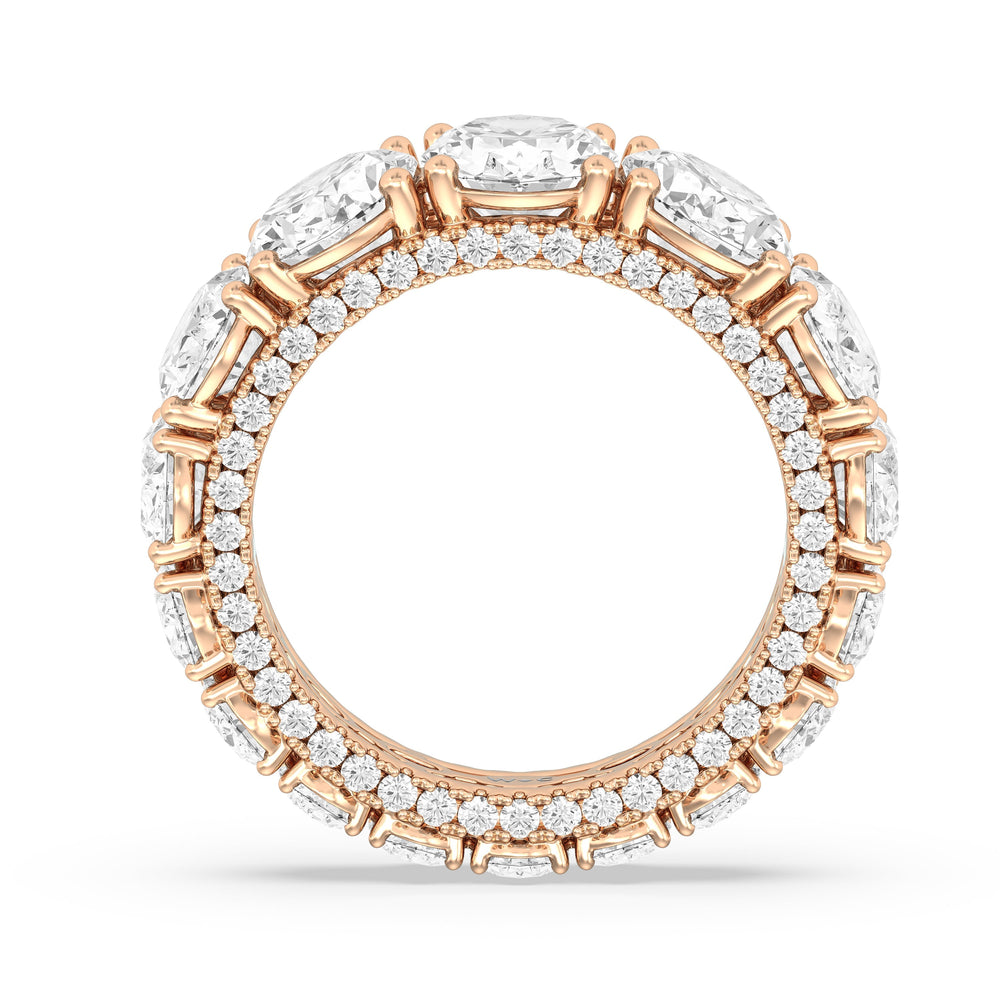 The Columbus Circle Eternity Ring with 18KT Rose Gold / Lab / 8 1/2 Cut Diamond in 14KT Rose Gold / Lab / 8 1/2 view 3

