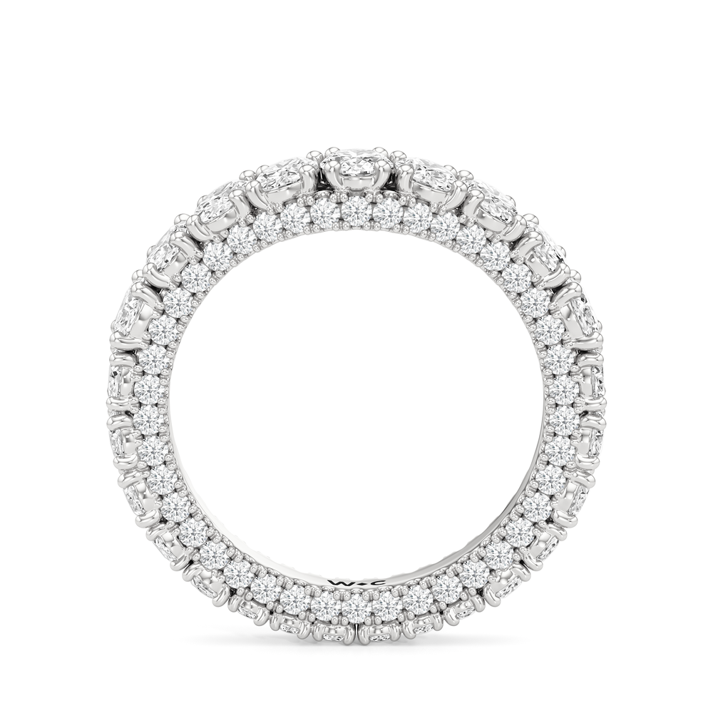 The Broome Diamond Band with Platinum Cut Diamond in 14KT Platinum view 4
