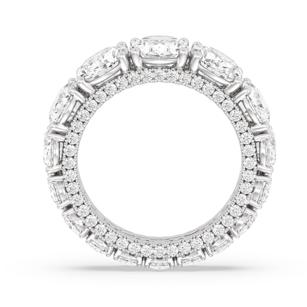 The Broome Diamond Band with Platinum Cut Diamond in 14KT Platinum view 2

